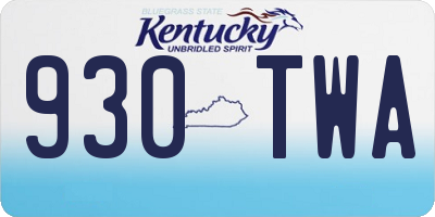 KY license plate 930TWA