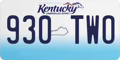KY license plate 930TWO