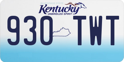 KY license plate 930TWT