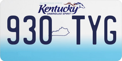 KY license plate 930TYG