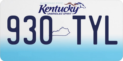 KY license plate 930TYL