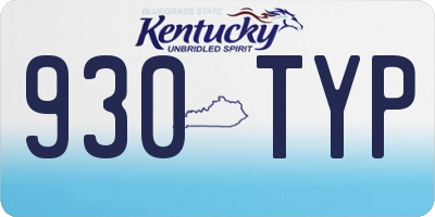 KY license plate 930TYP
