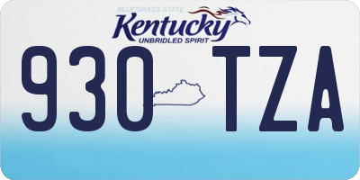 KY license plate 930TZA