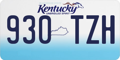 KY license plate 930TZH