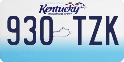 KY license plate 930TZK