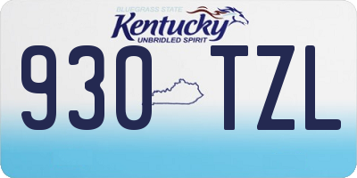 KY license plate 930TZL