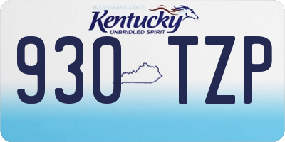 KY license plate 930TZP