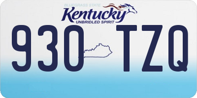 KY license plate 930TZQ