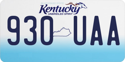 KY license plate 930UAA