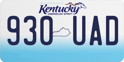 KY license plate 930UAD