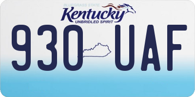 KY license plate 930UAF