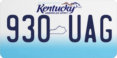 KY license plate 930UAG