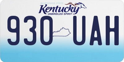 KY license plate 930UAH