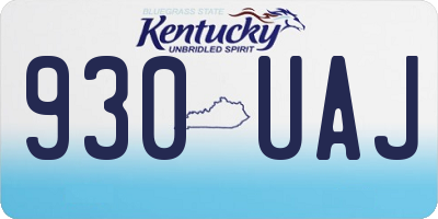 KY license plate 930UAJ