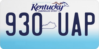 KY license plate 930UAP