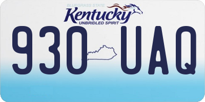 KY license plate 930UAQ