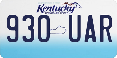 KY license plate 930UAR