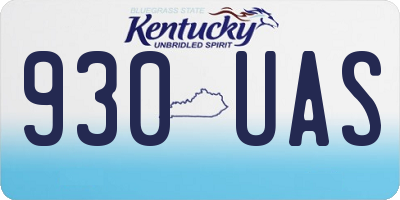 KY license plate 930UAS