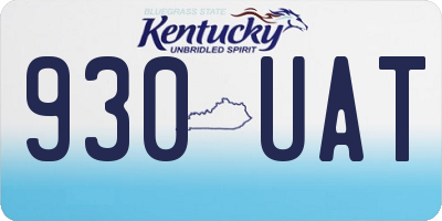 KY license plate 930UAT