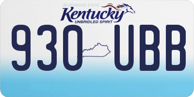 KY license plate 930UBB