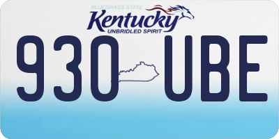 KY license plate 930UBE