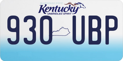 KY license plate 930UBP