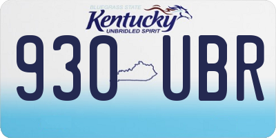 KY license plate 930UBR
