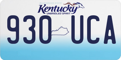 KY license plate 930UCA
