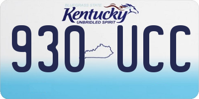 KY license plate 930UCC