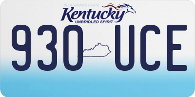 KY license plate 930UCE