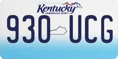 KY license plate 930UCG