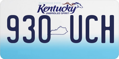KY license plate 930UCH