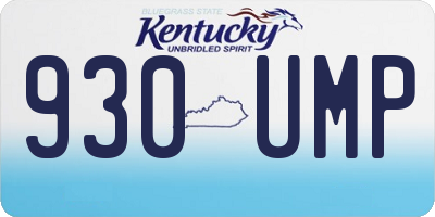 KY license plate 930UMP