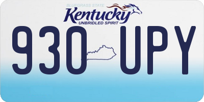 KY license plate 930UPY