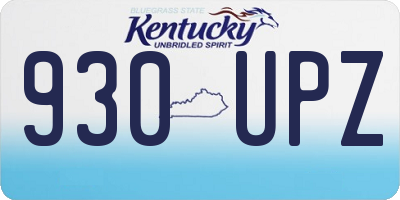 KY license plate 930UPZ