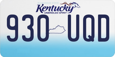 KY license plate 930UQD