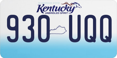 KY license plate 930UQQ