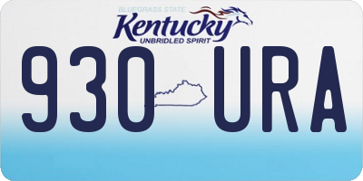KY license plate 930URA