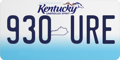 KY license plate 930URE