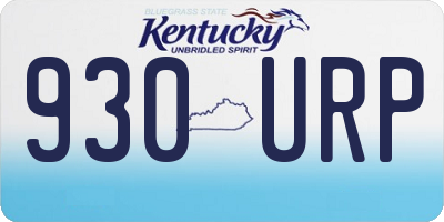 KY license plate 930URP