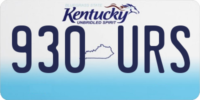 KY license plate 930URS