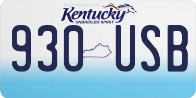 KY license plate 930USB