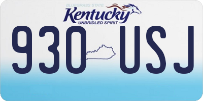 KY license plate 930USJ
