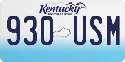 KY license plate 930USM