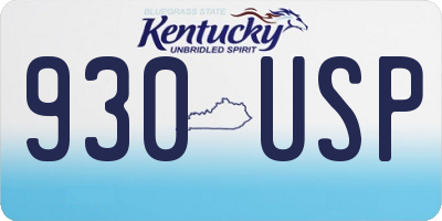 KY license plate 930USP