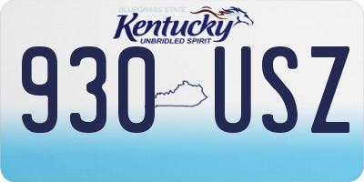 KY license plate 930USZ