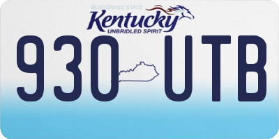 KY license plate 930UTB