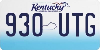 KY license plate 930UTG