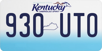 KY license plate 930UTO