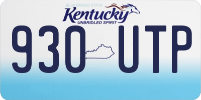 KY license plate 930UTP